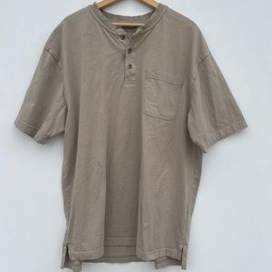 Red Head Khaki Thick Outdoor Work Top with Buttons Men's Large